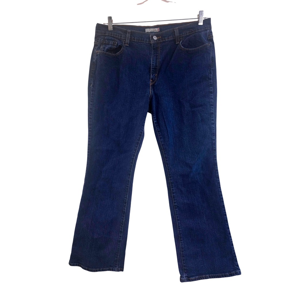 Levis 515 Bootcut Jeans Womens 16M Dark Indigo Blue Mid Rise Stretch Denim Pants